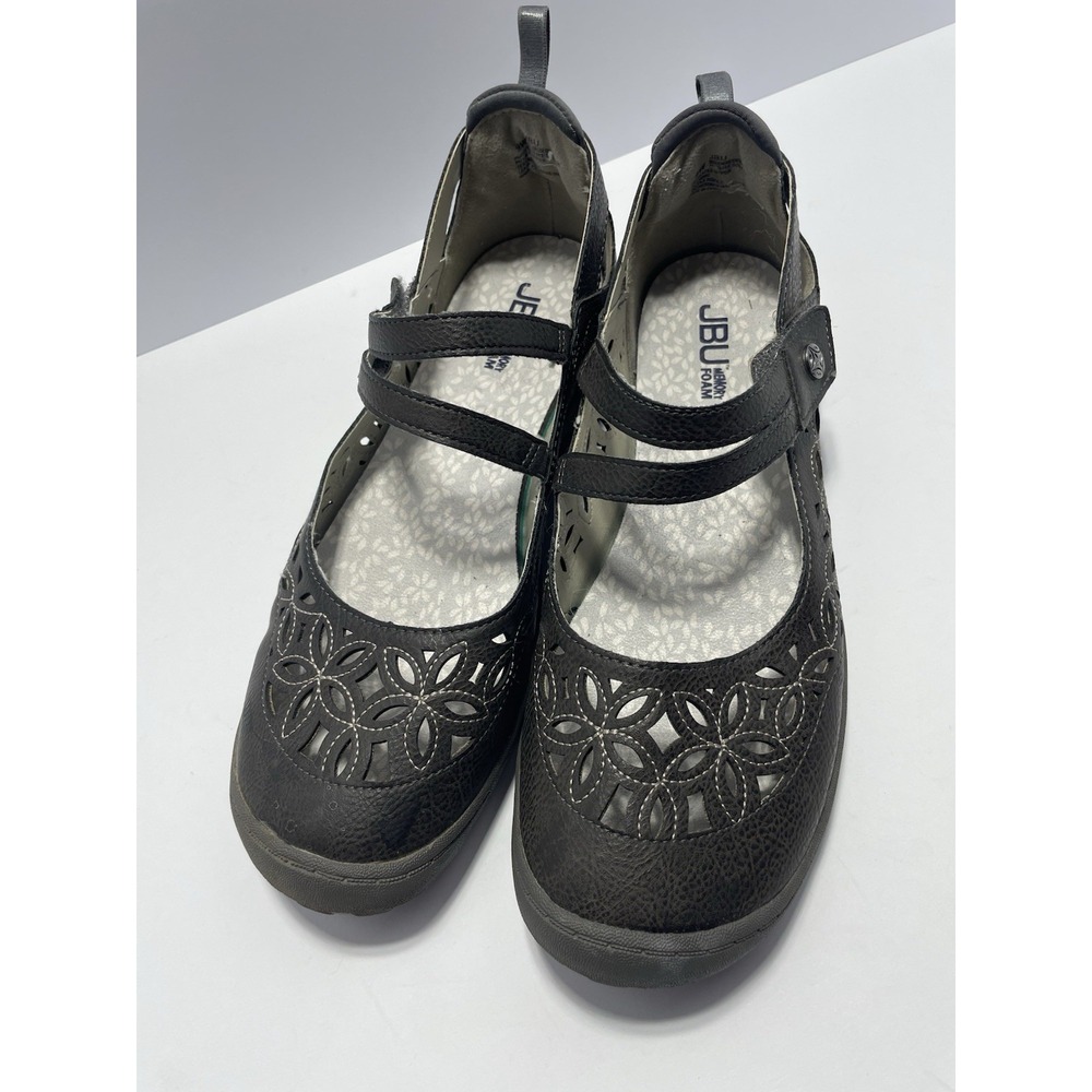 JBU by Jambu Women Shoes Size 9 Gray Wildflower Mary Jane Flat Pre-owned